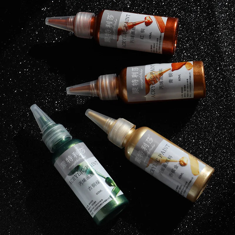 60ml Gold Metallic Acrylic Paint for DIY Projects
