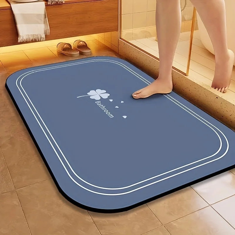 Alfombrilla de baño de diatomita de secado rápido, superabsorbente y antideslizante