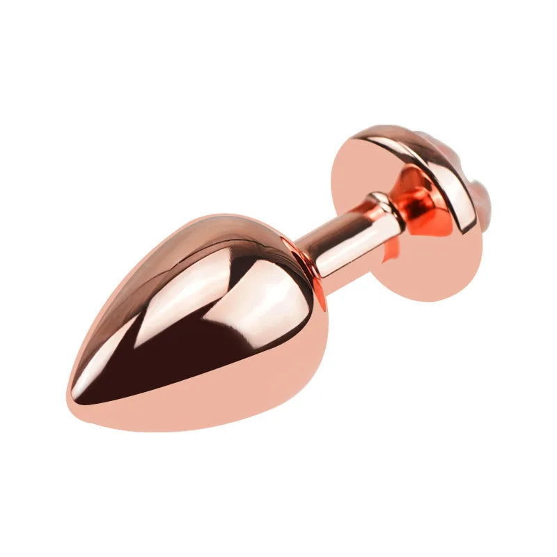 3Size Anal Plug Buttplug Rose Shape Anal Sex Toys for Men Women Beginners Advanced Users Sex Toy for Vagina Training Butt Plug