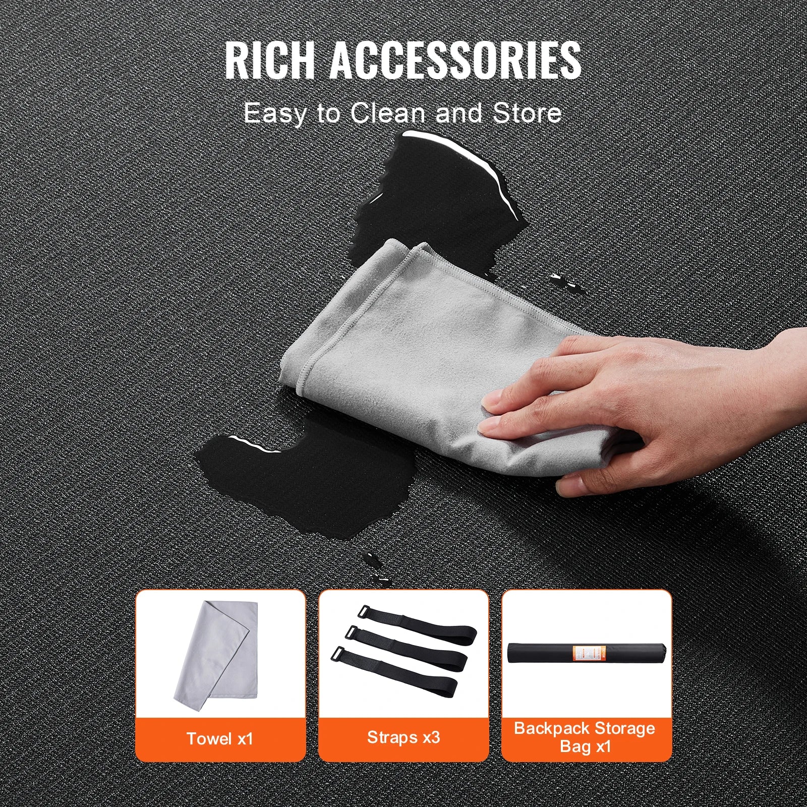 Non-Slip High Density Yoga Mat with Carry Bag & Strap