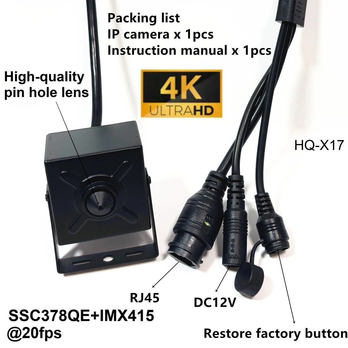 Mini-IP-Kamera 12MP PoE Audio Menschenerkennung