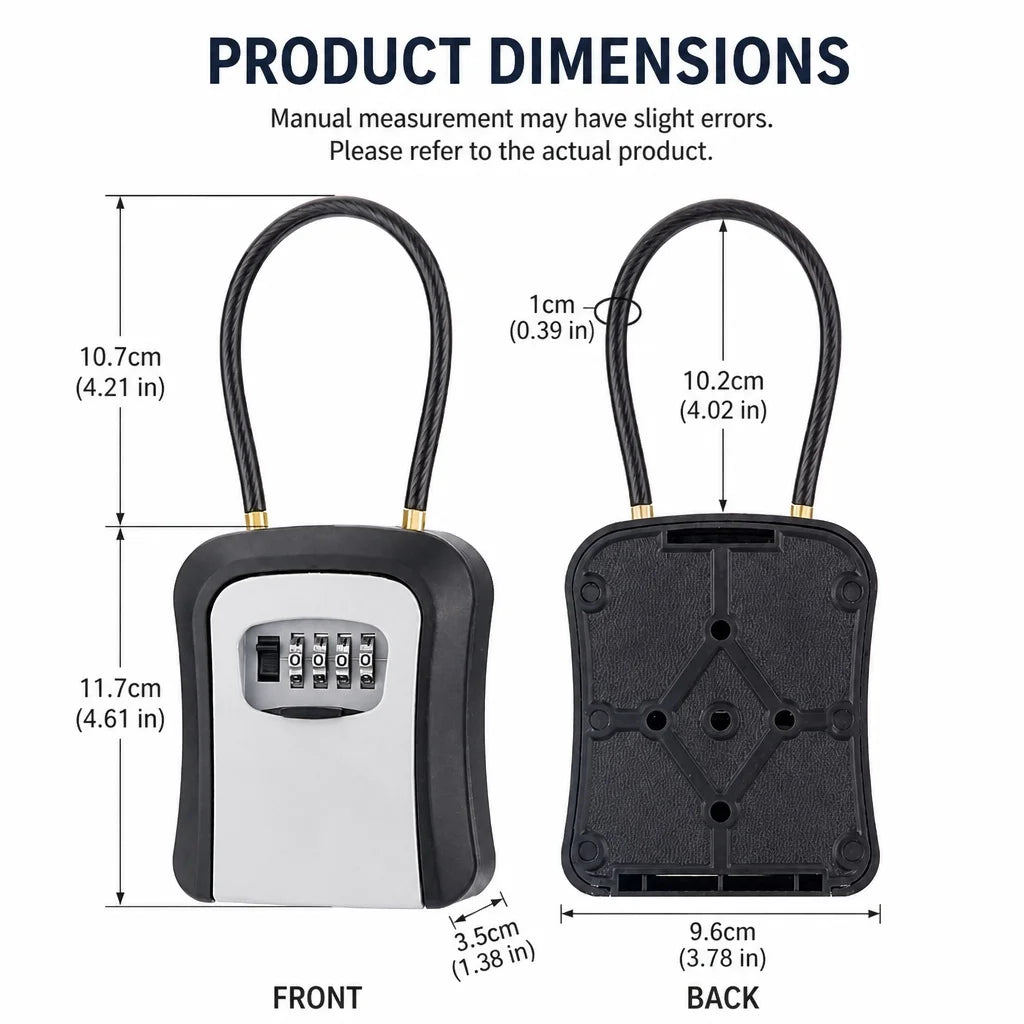 Four-Digit Key Lock Box with Removable Hanger