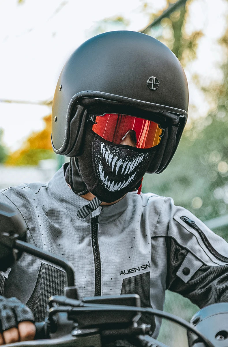 Breathable Ice Silk Motorcycle Face Mask with Eye Holes