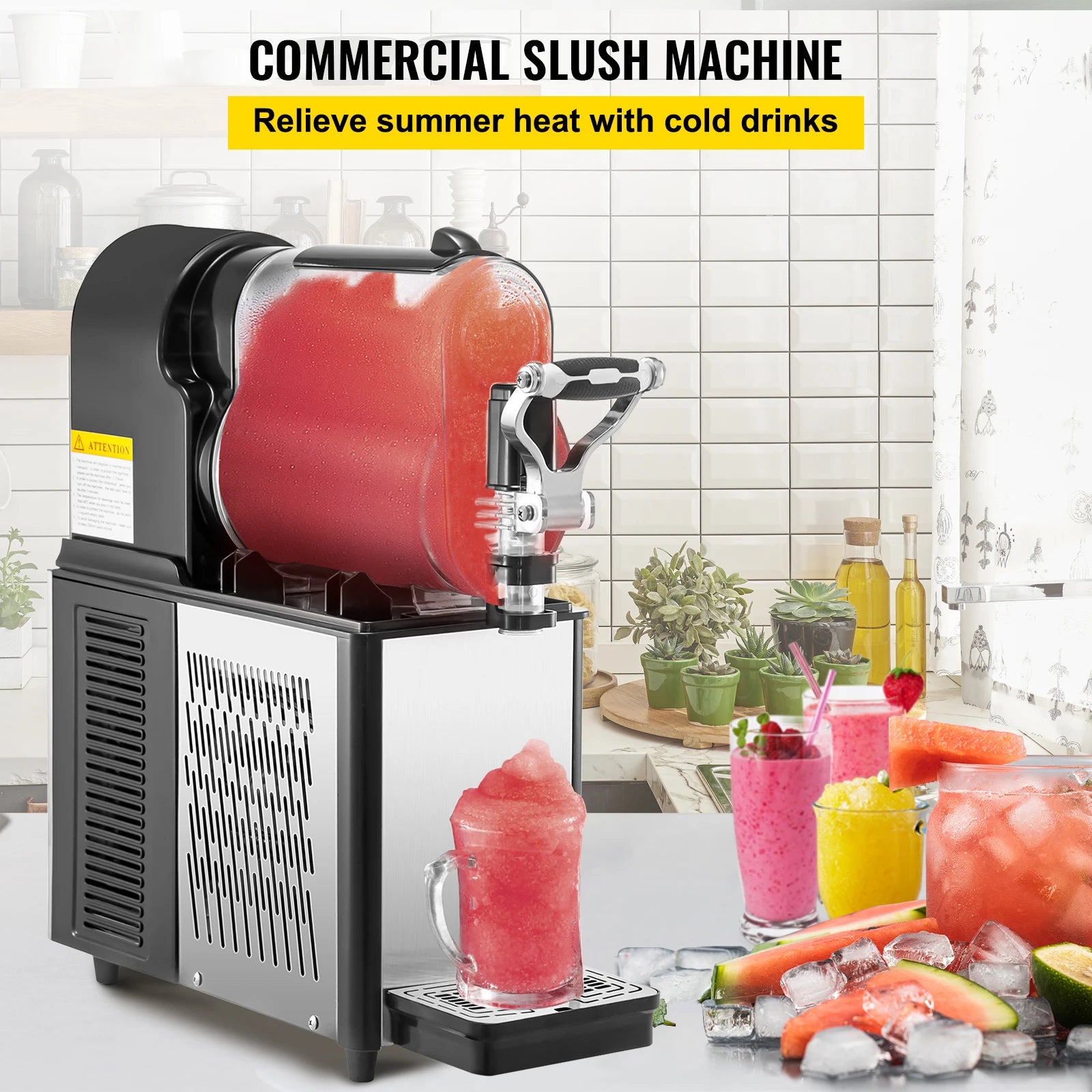 Επαγγελματική Μηχανή Slushy 3L με Ρυθμιζόμενο Έλεγχο Θερμοκρασίας
