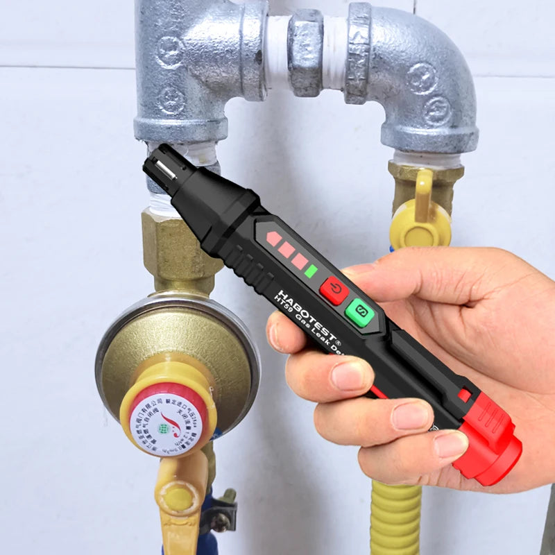 Natural Gas Leak Detector with Audible & Visual Alarm, Portable Gas Sniffer to Locate Combustible Sources Like Methane, Propane