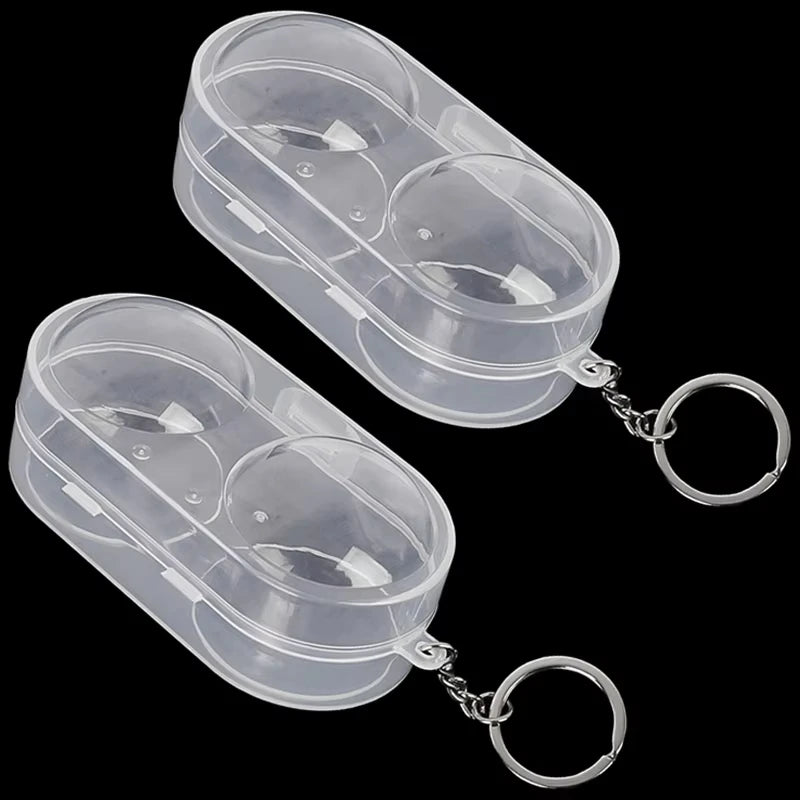 Transparent Table Tennis Ball Case with Keychain
