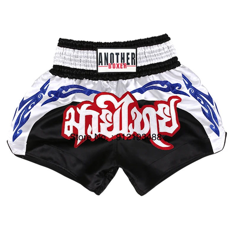 Muay Thai Shorts 2024 New Boxing Shorts Women Men Child Embroidery Kickboxing Training Pants Sanda Martial Arts Fight Equipment