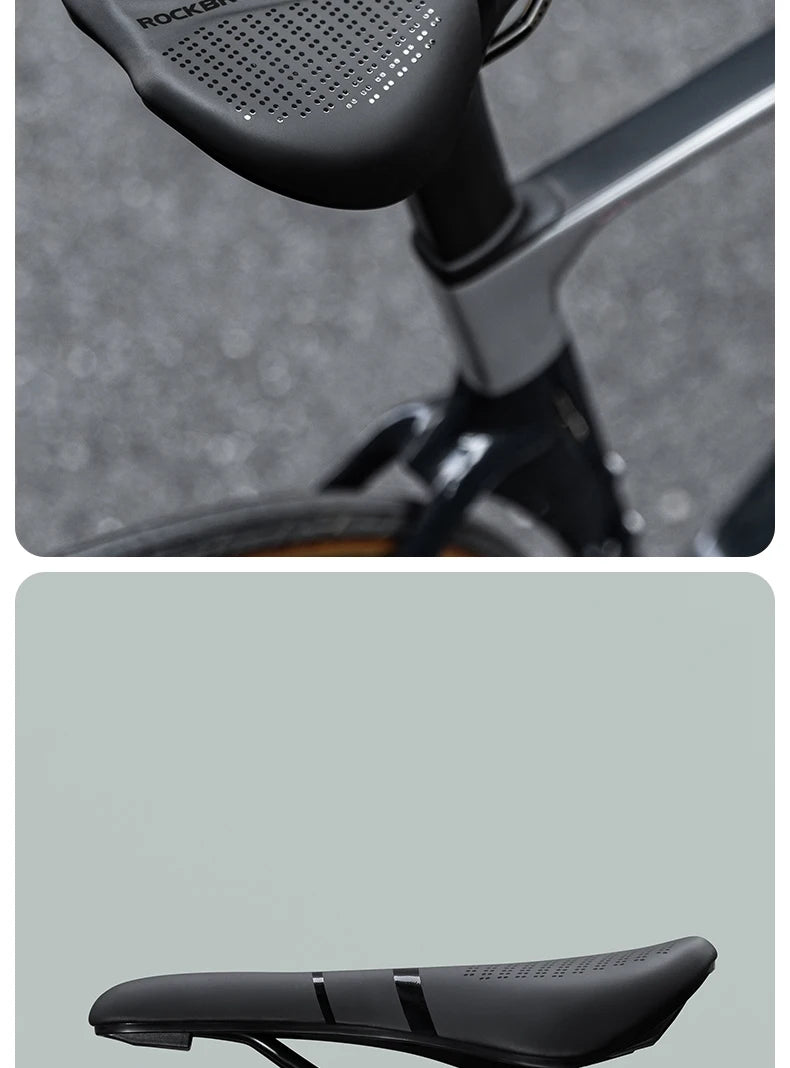 Ergonomické kožené sedlo na kolo, pohodlné pro silniční cyklistiku
