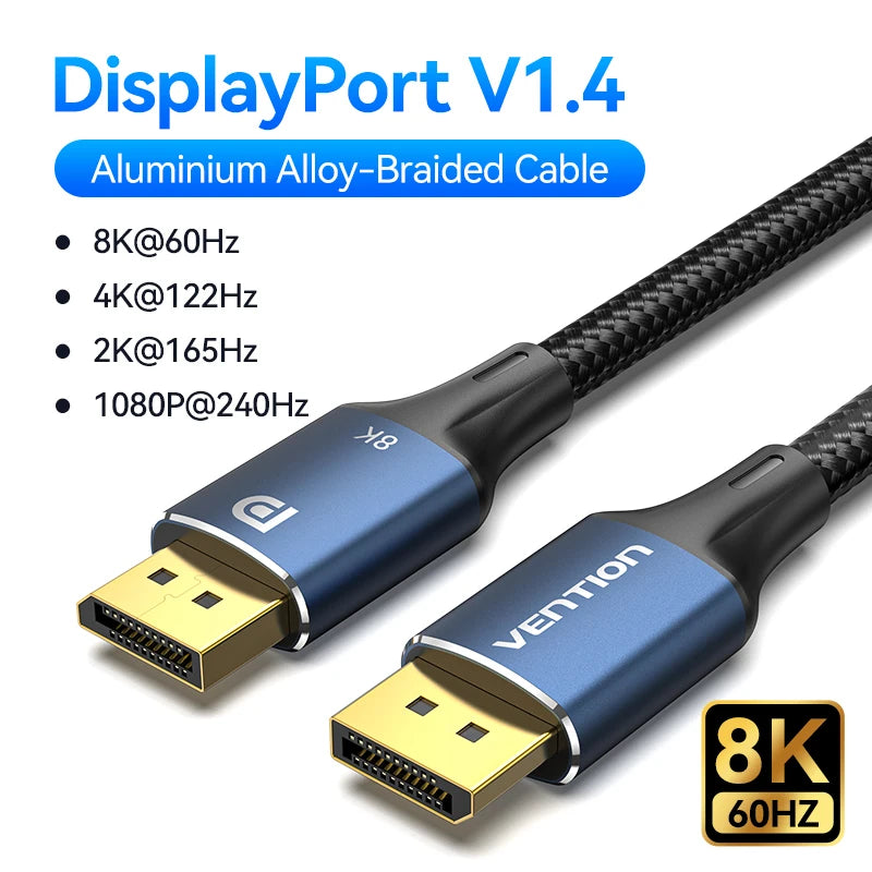 DisplayPort Cable - DP 1.2 and 1.4 Options