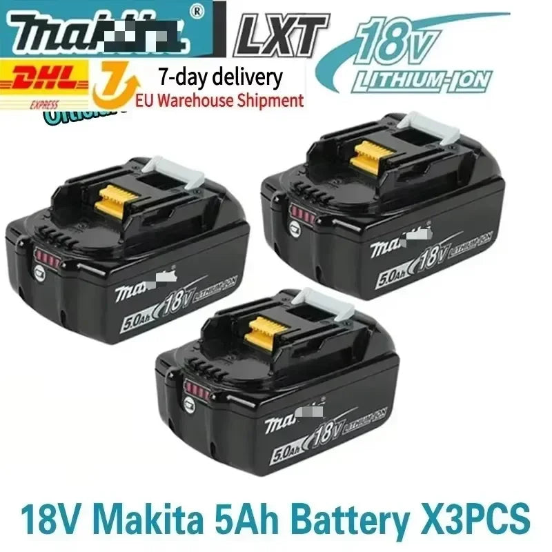 Original Makita battery, 18V 9.0Ah rechargeable battery, power tool BL1830 BL1840、BL1850、BL1860B、 Makita 18V lithium battery