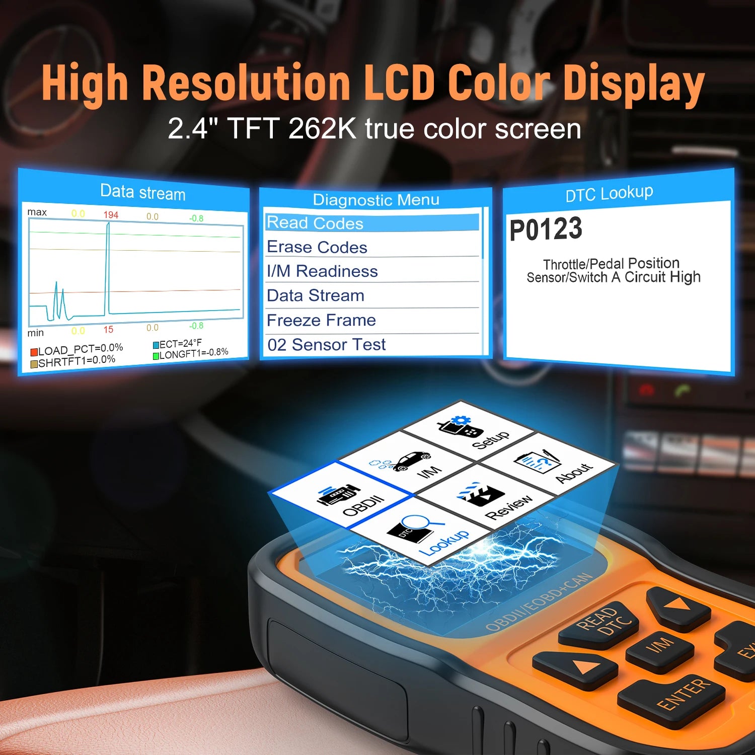 Autophix OM126P Professzionális OBD2 Diagnosztikai Olvasó
