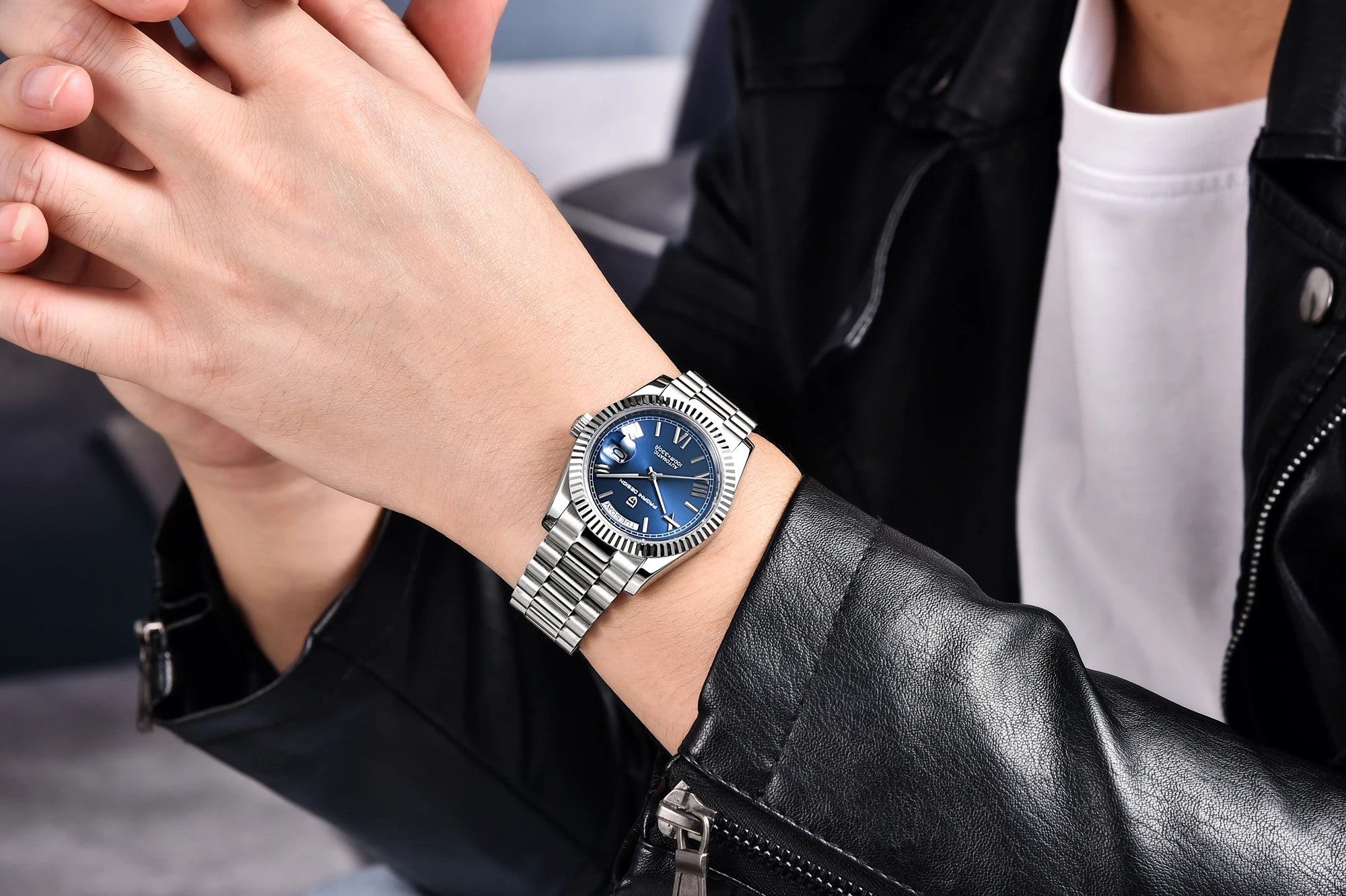 Pagani Design 36mm Automatic Watch Sapphire Steel 10Bar