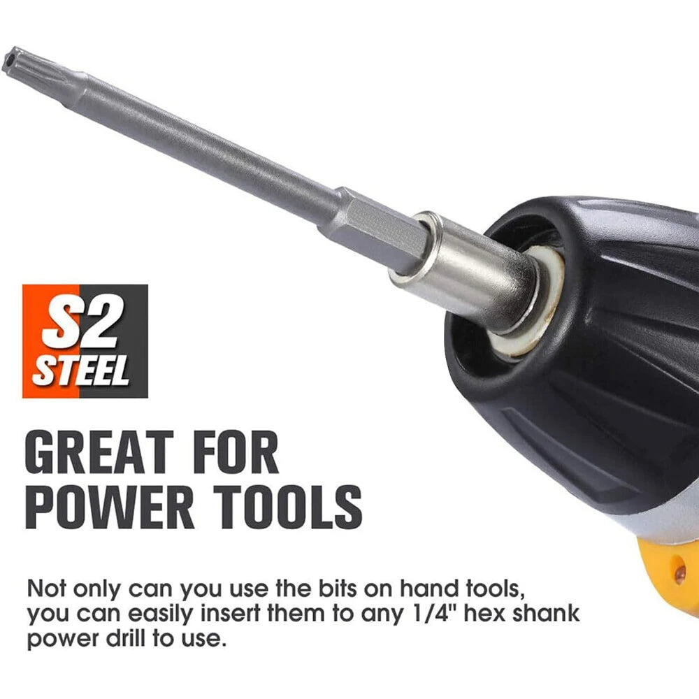 Torx Security Screwdriver Bit Sets - 50 / 100 mm