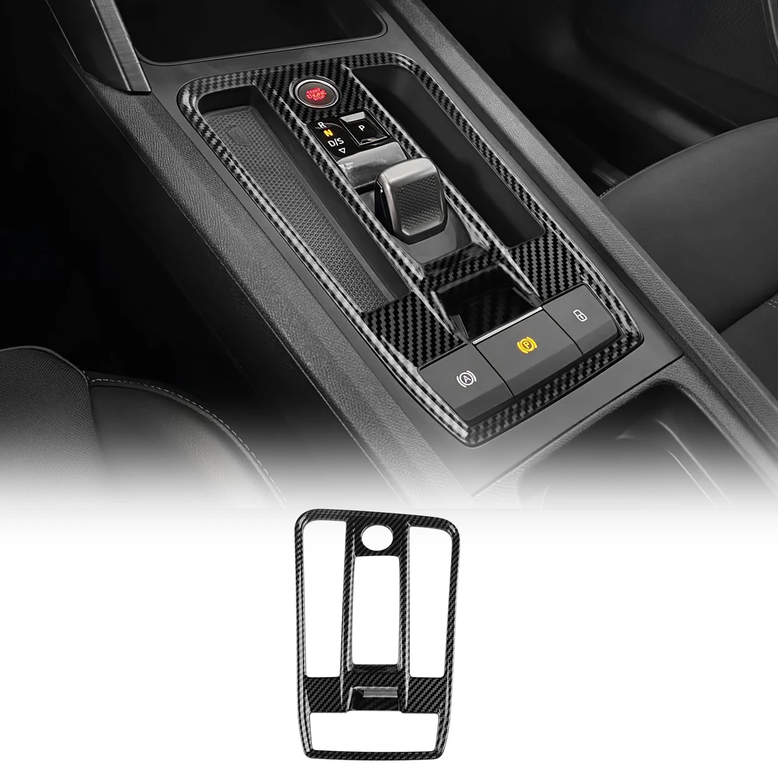 Carbon Fiber Style ABS Gear Trim for Seat Leon and Cupra
