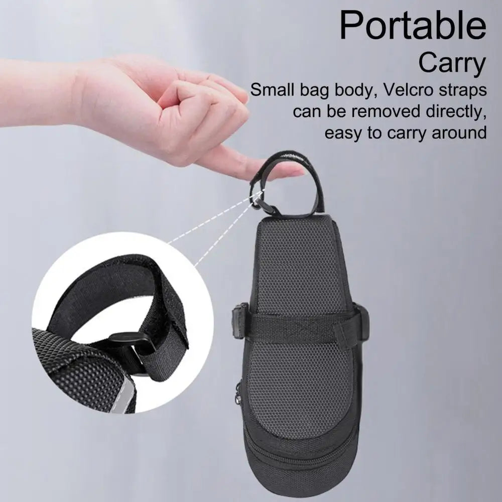 Bolsa reflectante para sillín de bicicleta con compartimento trasero