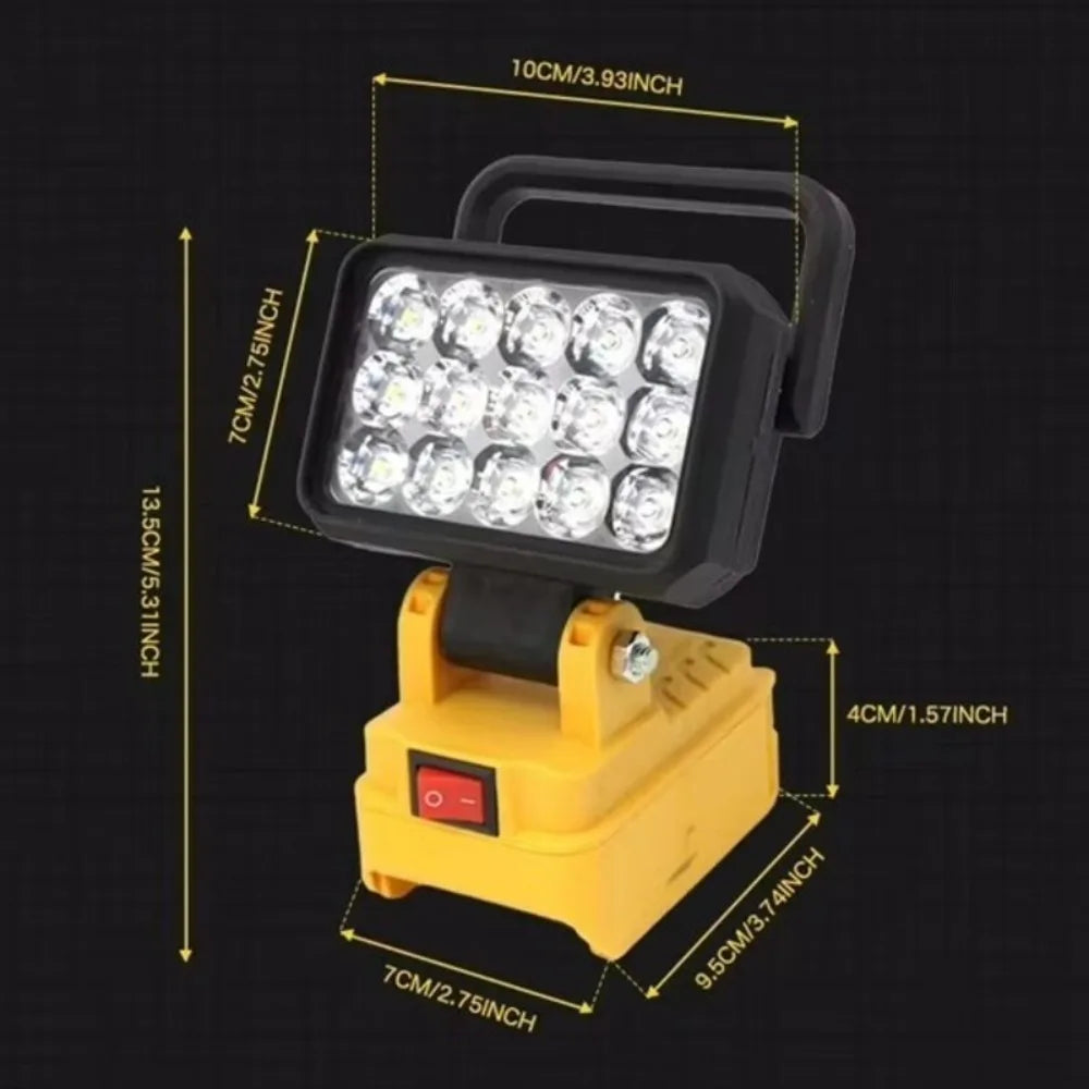 Cordless LED Work Light with USB Port, 3- to 8-Inch Options