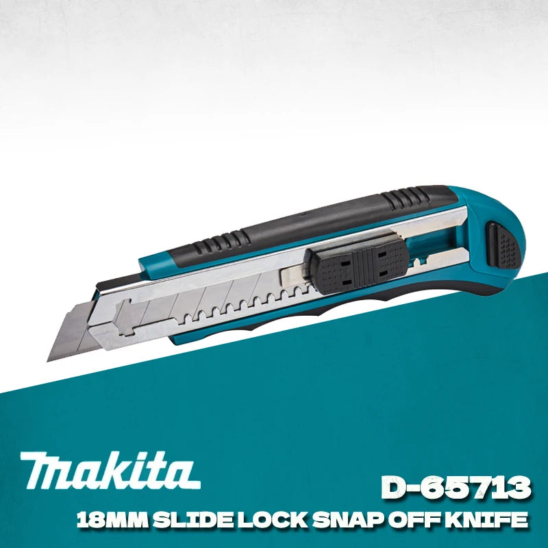 Couteau à lame sécable Makita D-65713 18 mm avec 8 lames