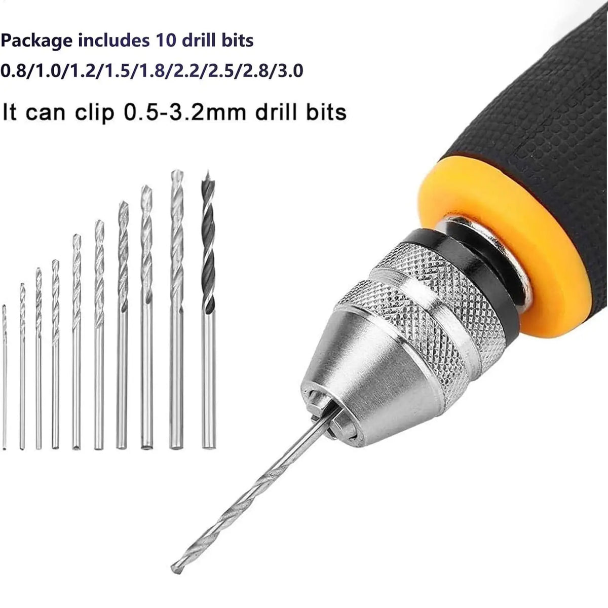 Mini Manual Craft Drill with Ten Bits