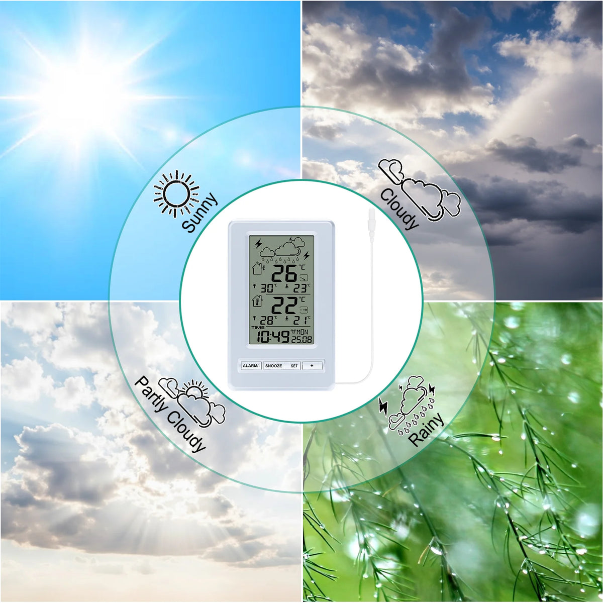 FT0104 Indoor/Outdoor Temperature Weather Station