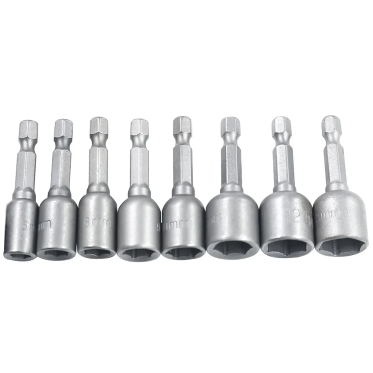6-13mm Impact Socket Set Magnetic Nut Screwdriver 48mm Drill Bit Set 1/4” Hex Socket Adapter Bolt Drivers Socket Kit Hand Tools