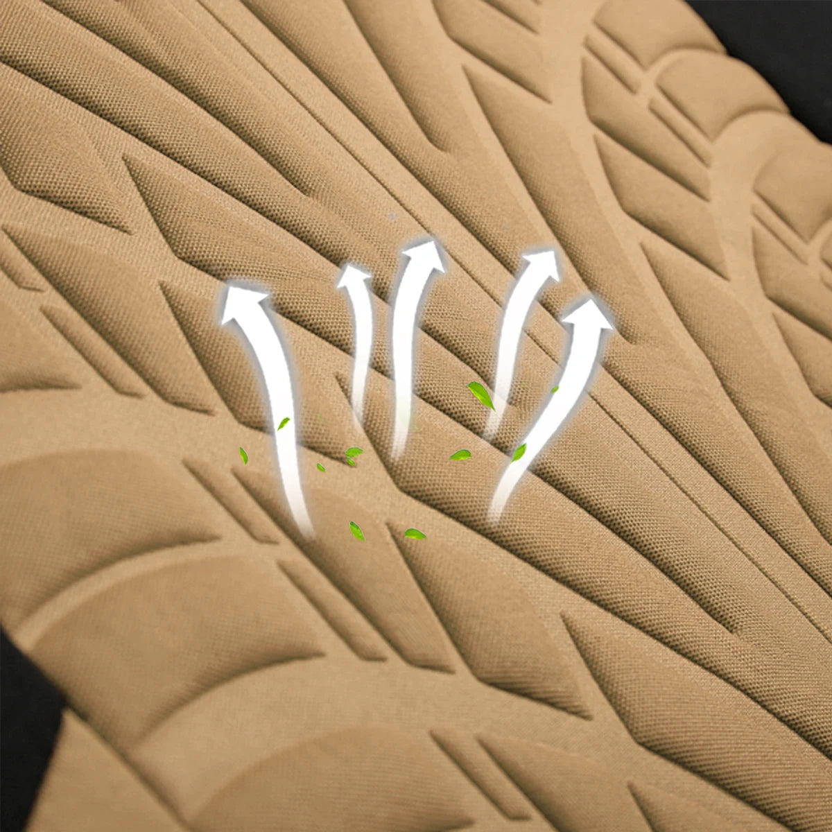 Автомобільні чохли на сидіння з тисненням у вигляді слідів шин – універсальний комплект, сумісний з подушками безпеки