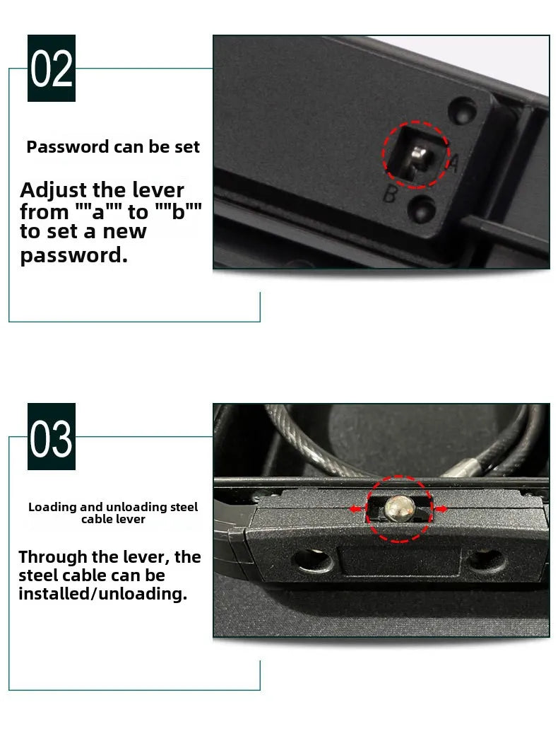Portable Outdoor Lockbox with Cable & Code for Keys and Valuables