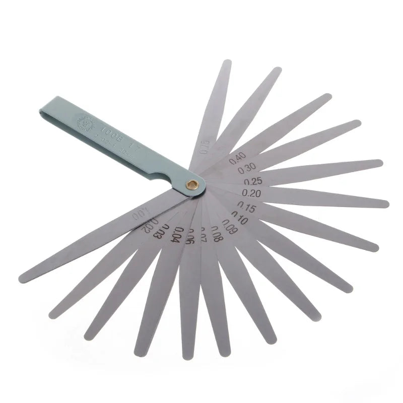 Metric Feeler Gauge, 17 ostrzy, 0,02–1,00 mm