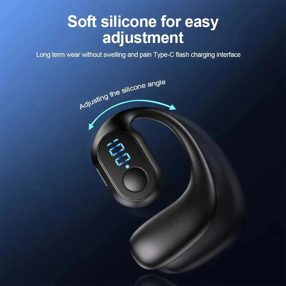 Auricolare Bluetooth 5.3 con gancio, monoauricolare