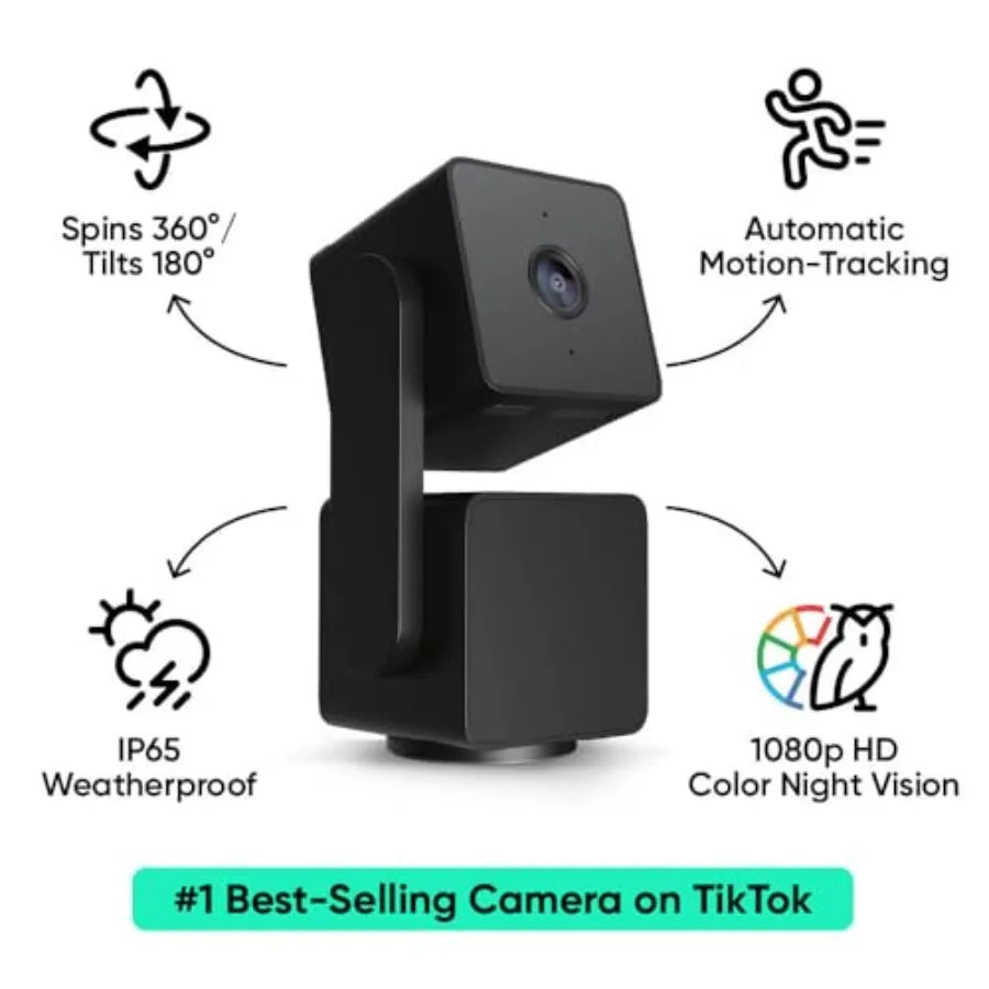 1080P Indoor/Outdoor Security Camera with 360° Pan/Tilt