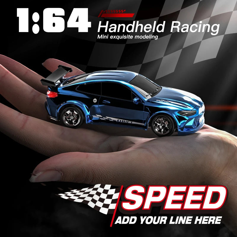 1/64 2.4G High speed Drift Rc Car 4WD Remote Control Car Four Wheel Drive Radio Controlled Mini GTR Racing Model Boy Toy Gift