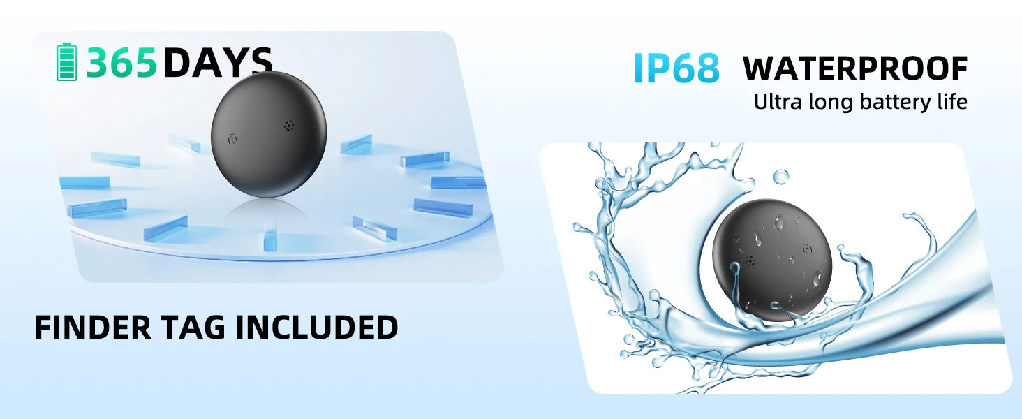 Bluetooth Key Finder Tracker Tag for Keys, Wallet, Pets & Bags