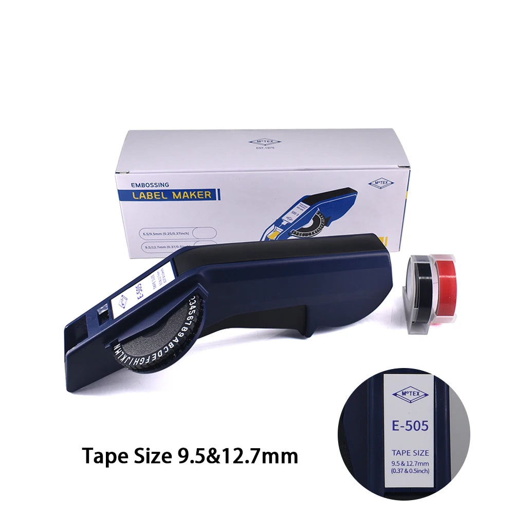 Manual Embossing Label Maker - Tape Bundle Options