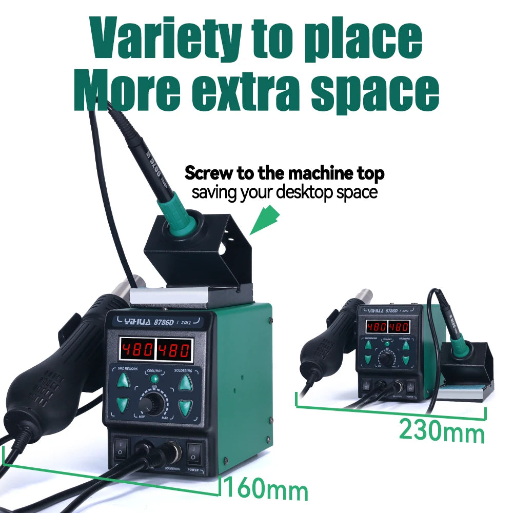 YIHUA 8786D Hot Air Soldering Station for Precision Repair