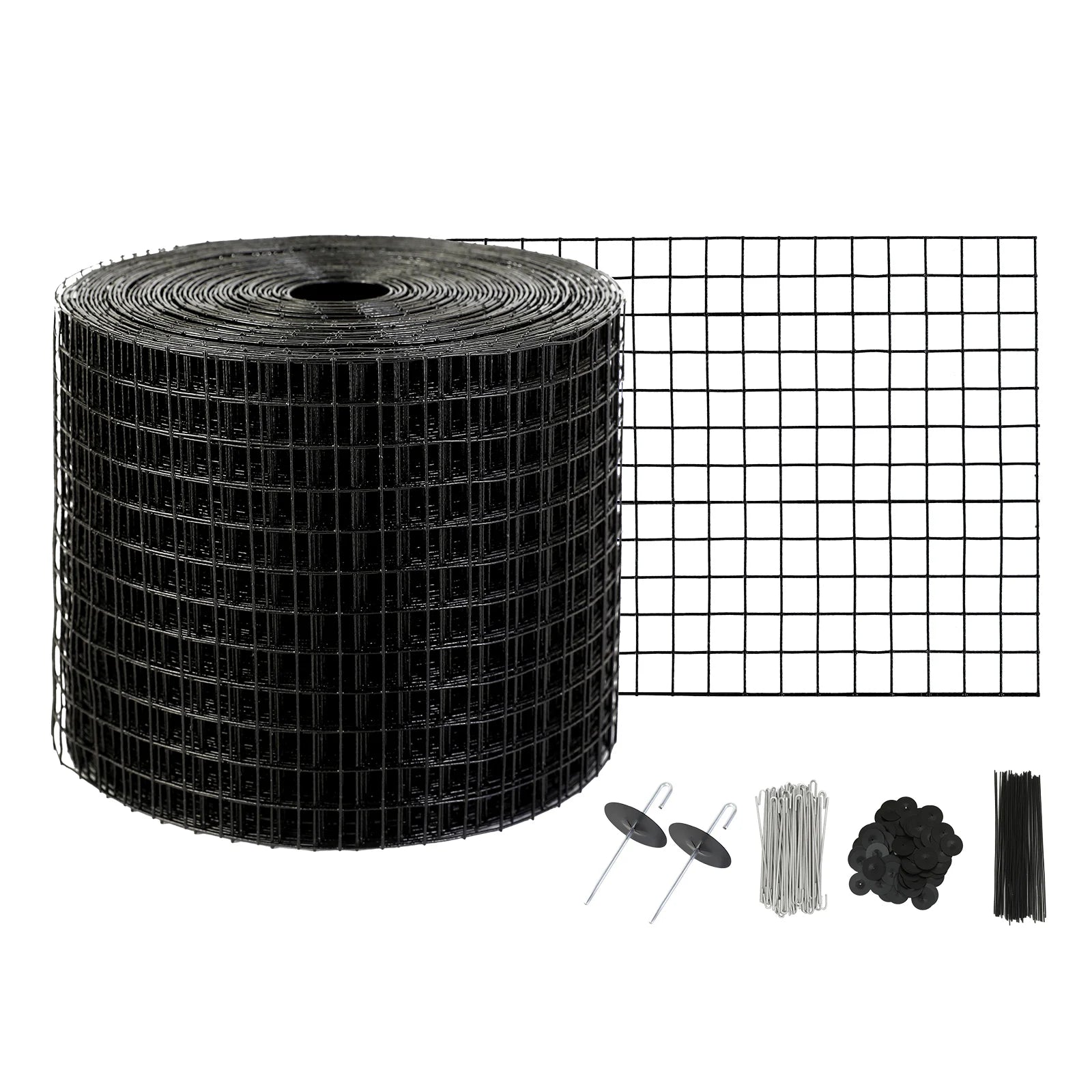 SucceBuy Solar Panel Bird Guard Critter Guard Roll Kit Stainless Steel Fastener Solar Panel Rustproof PVC Coating Wire Roll Mesh