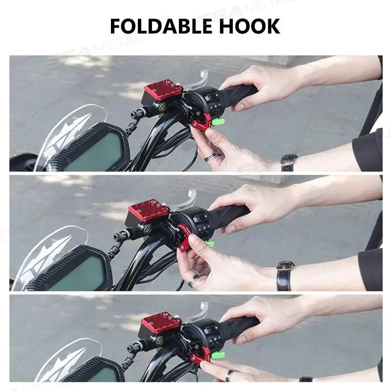 CNC Aluminium Helmet and Bag Hook for 22 mm Bars