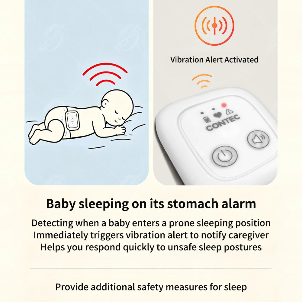Bewegingsmonitor voor baby’s met opklikbare sensor en alarm