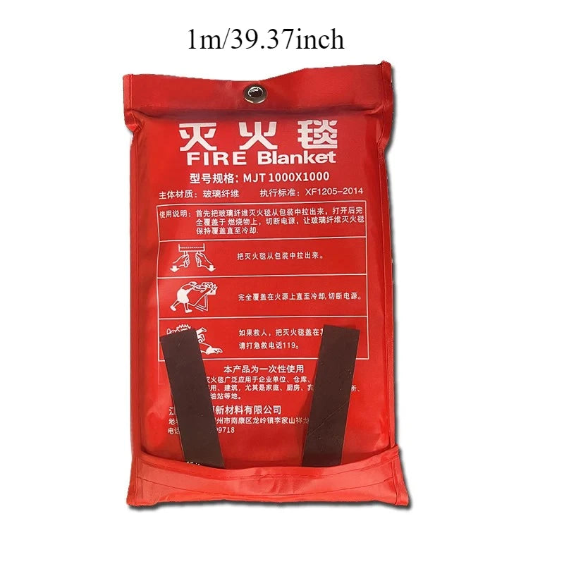 Emergency Fire Blanket 1m x 1m for Home and Kitchen Safety