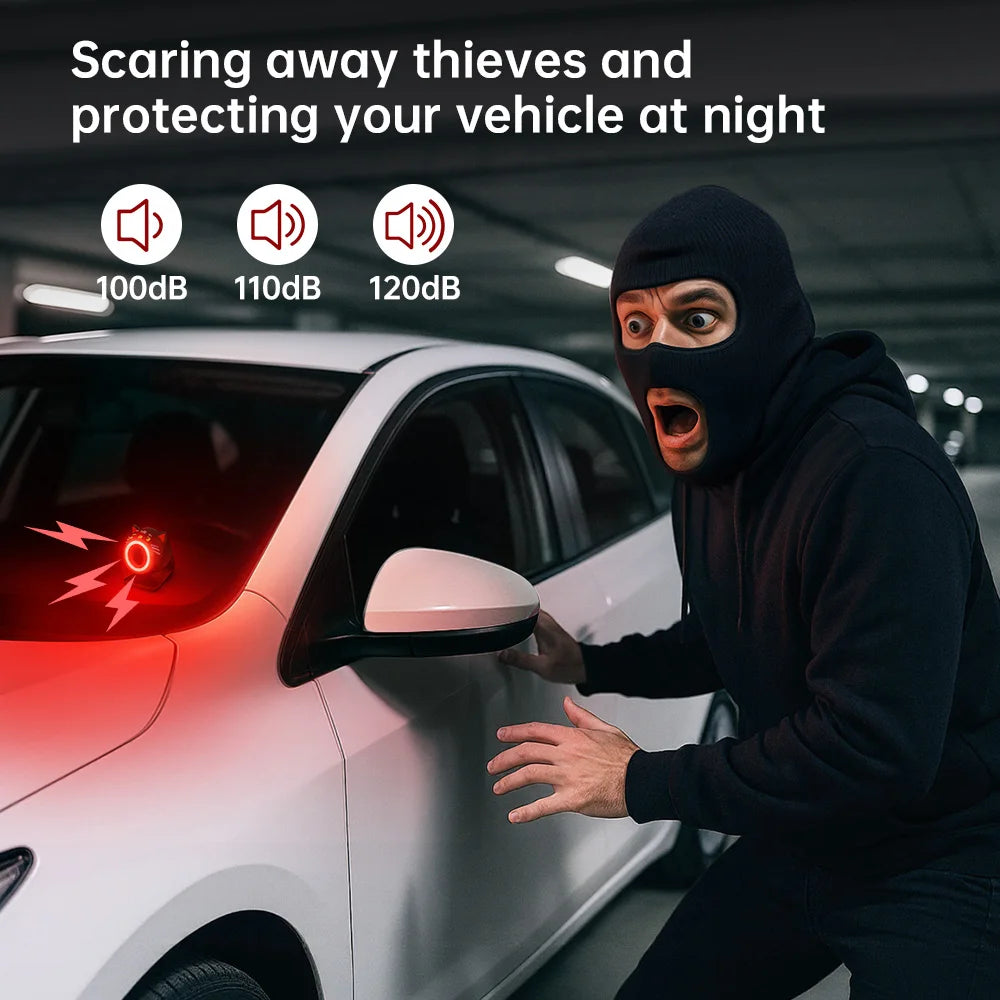 Extractme 120dB Wireless Car Alarm Automobile Protection System Device 3-Levels Sensitivity Vehicle Alarm System Car Accessories