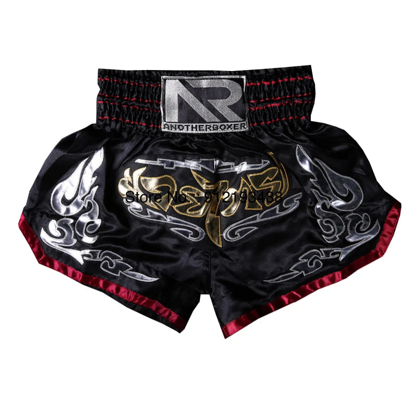 Muay Thai Shorts 2024 New Boxing Shorts Women Men Child Embroidery Kickboxing Training Pants Sanda Martial Arts Fight Equipment