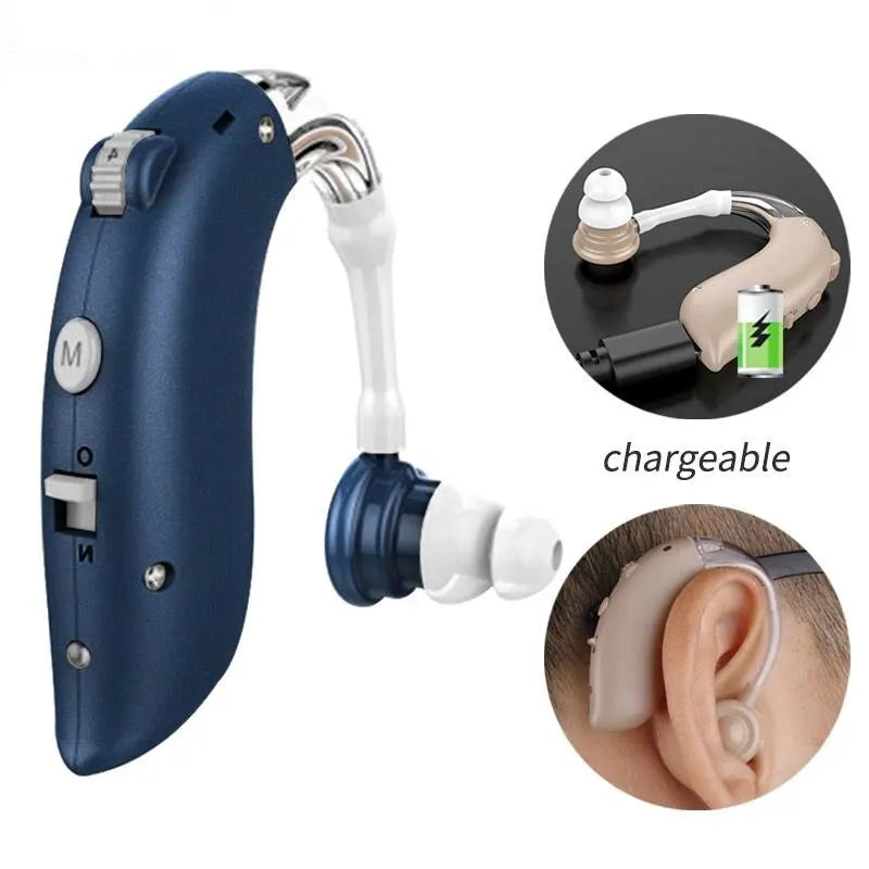 Rechargeable Behind-the-Ear Sound Amplifier
