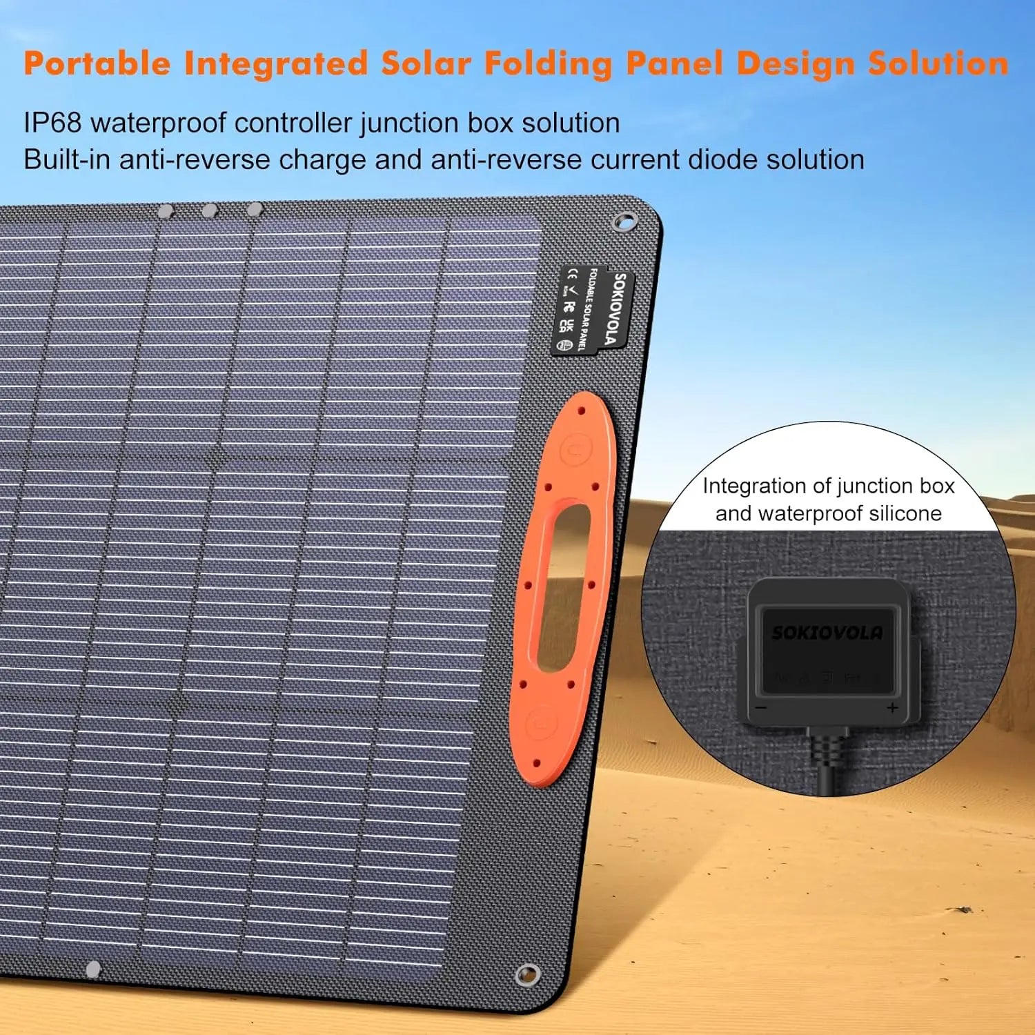 200W Portable Solar Panel for Power Stations, IP68 Waterproof
