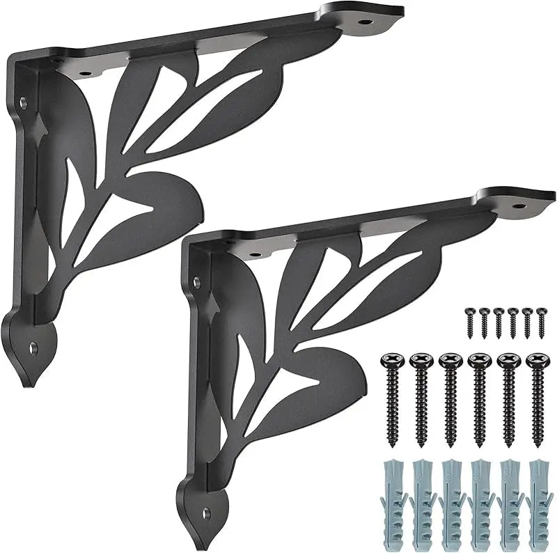 8-Inch Metal Shelf Brackets, 2 or 4 Pieces