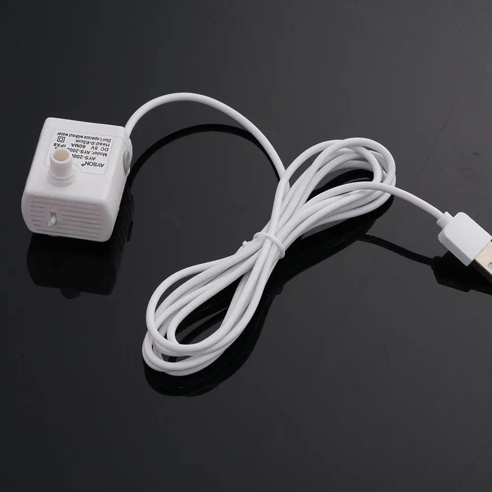 Pompă silențioasă pentru fântână de apă pentru animale de companie, cu protecție împotriva funcționării în gol, alimentare USB, motor mini fără perii DC, pompă pentru dozatorul de apă al pisicii