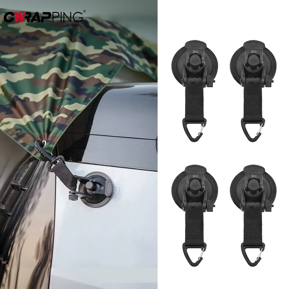 Car Tent Suction Cup Buckle Side Awning Anchors Outdoor Camping Tent Suckers Anchor Securing Hook for RV Van Camping Accessory