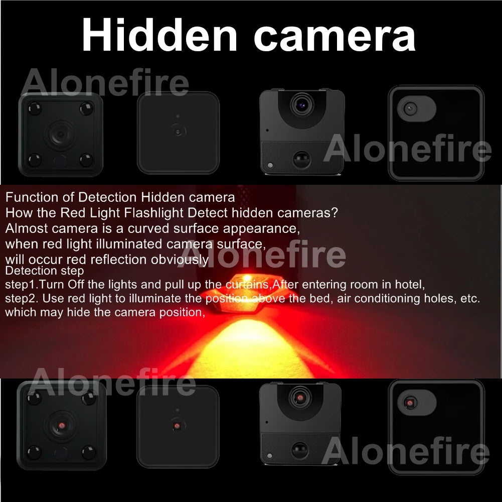 E17 Red-Light Zoom Flashlight