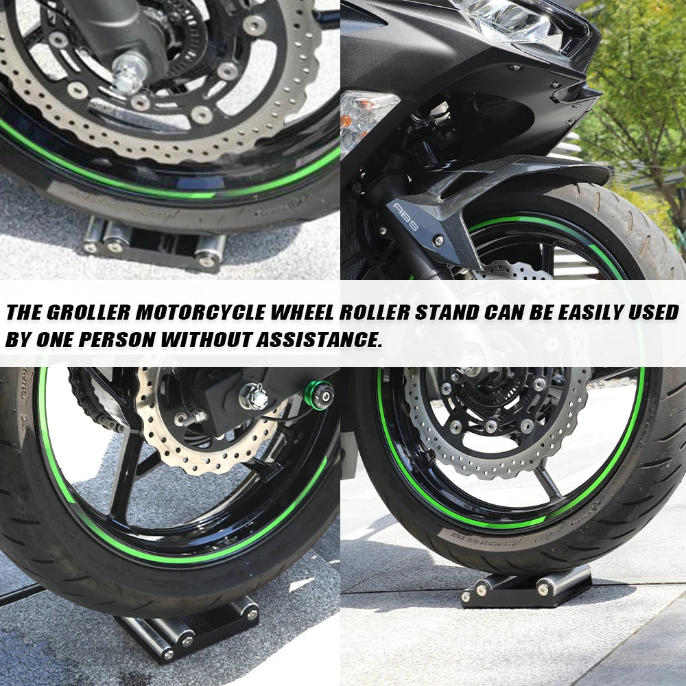 Motorcycle Universal Tire Cleaning Stand Tyre Wash Bracket Portable Chain Clean Durable Roller Ramp Lift For KTM Kawasaki Suzuki