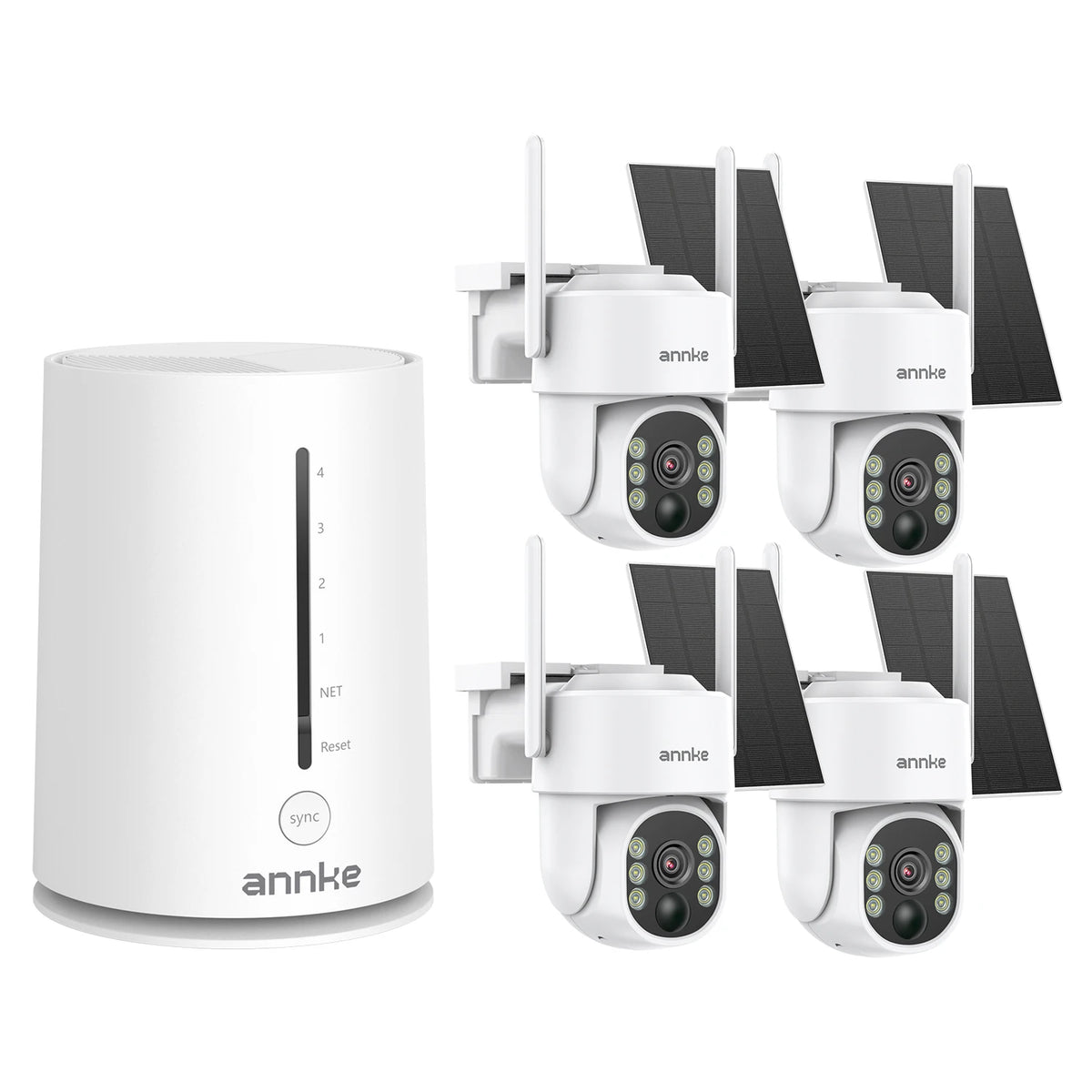 4MP Wireless Solar Security Camera System with 4CH NVR