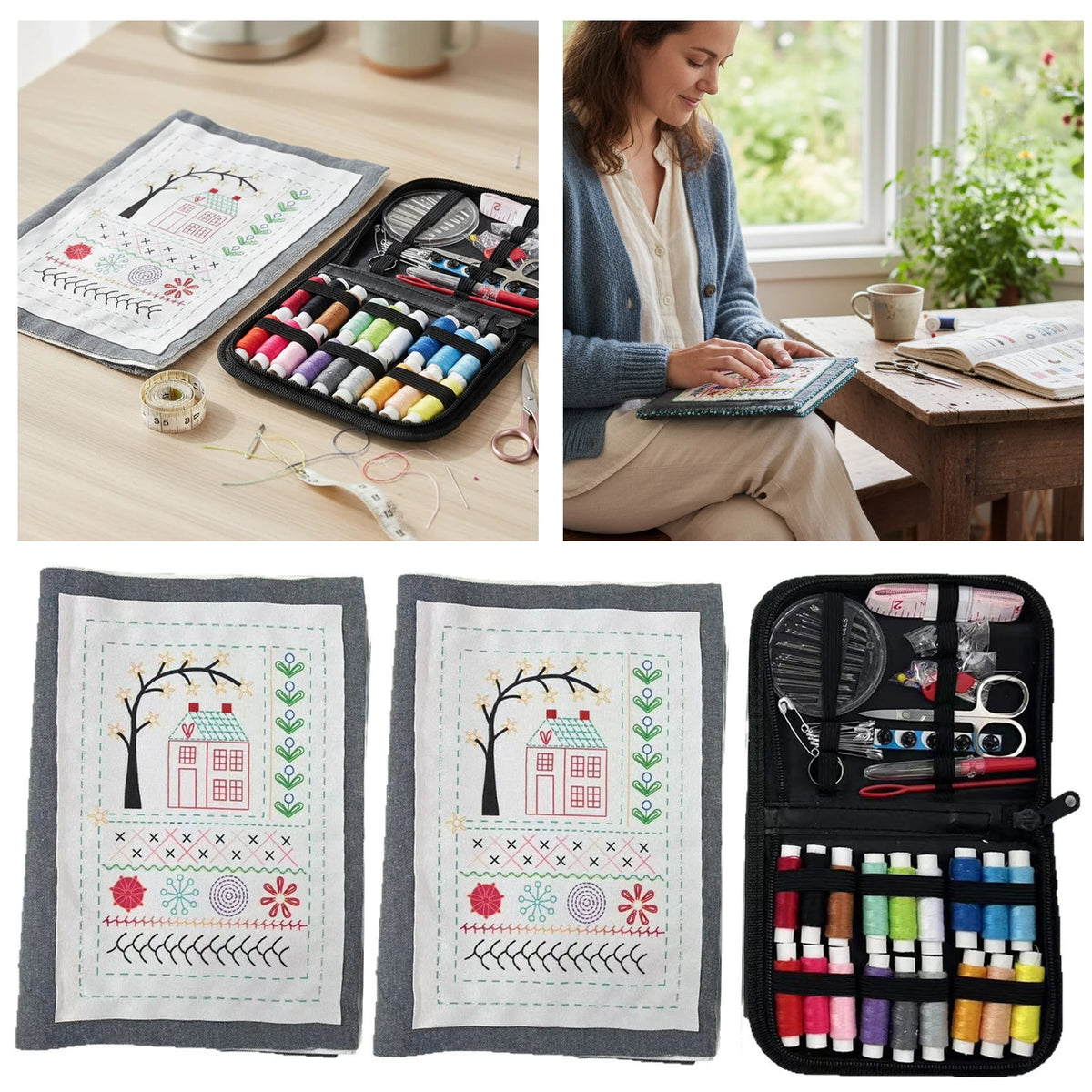 Embroidery Practice Book & Sewing Toolkit, 1 or 2 Book Options