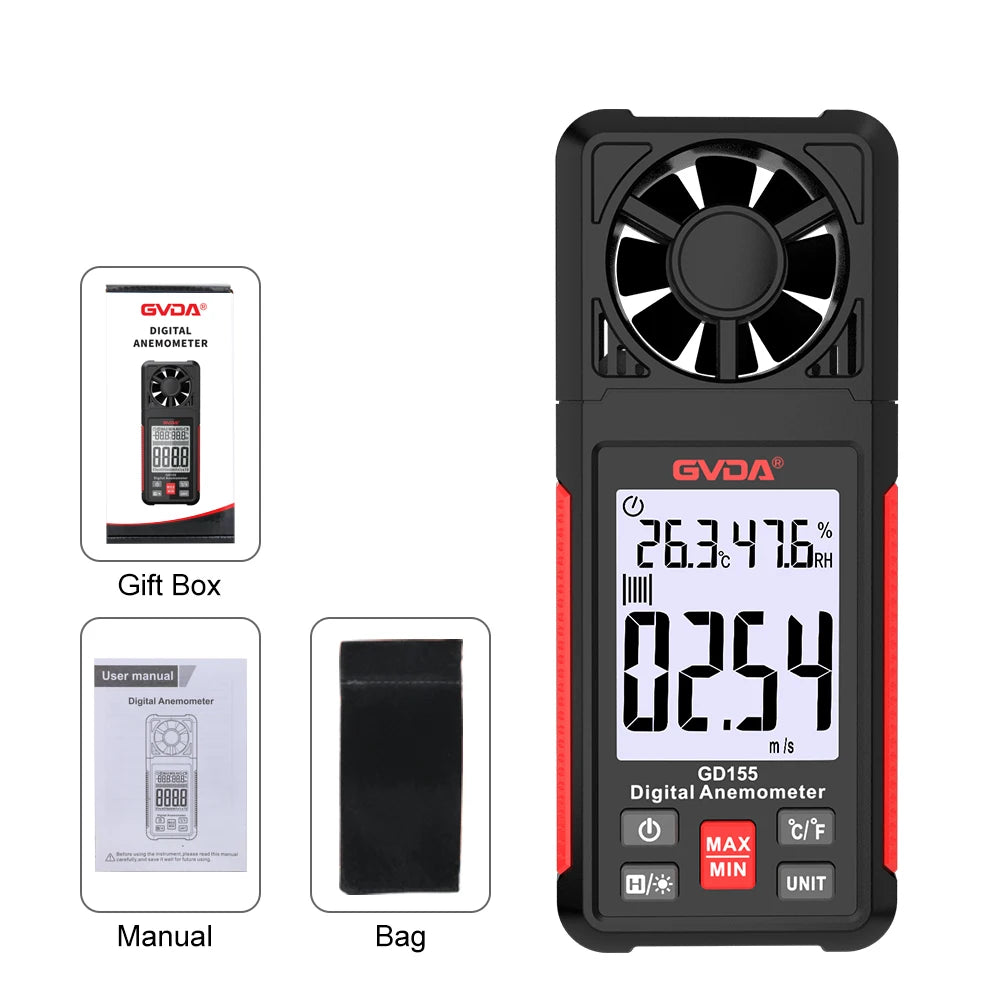 GD155 Wind Speed, Temperature and Humidity Meter