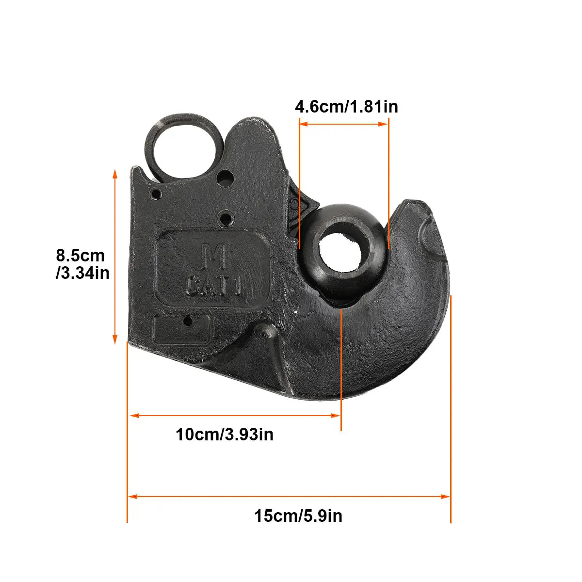 2-Pack CAT I Lower Link Quick Hitch Hooks with Balls for 60-120 HP Tractor 36MnCr5 Steel 7.5 Kg Each - Agricultural Tractor Hitch System 2-Pack CAT I Lower Link Quick Hitch Hooks with Balls – 60–120 HP Tractor 36MnCr5 Ste